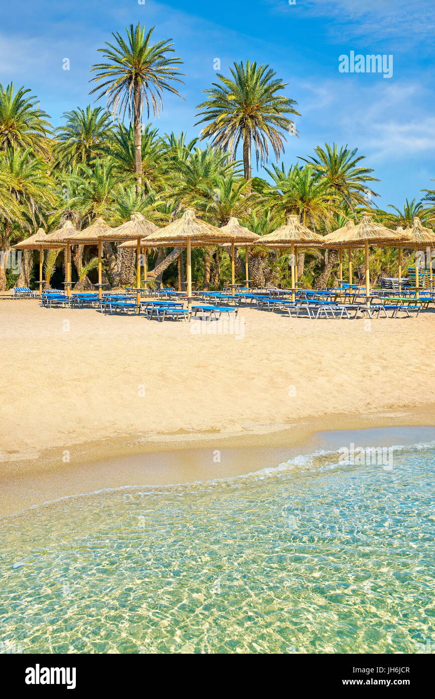 Plage, l'île de Crète, Grèce Banque D'Images