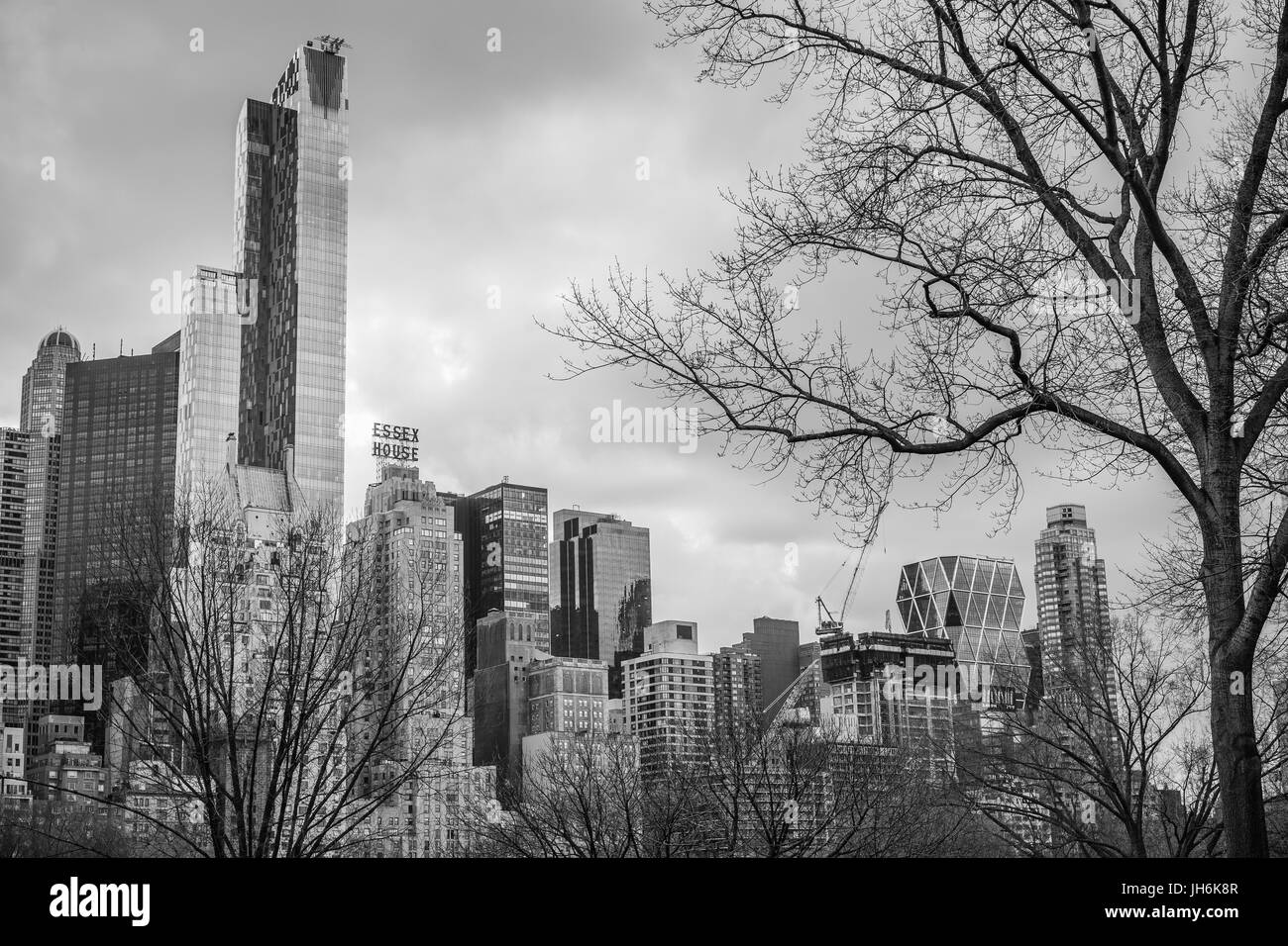 New York, USA - Circa Mars 2016 - vue depuis le central park Banque D'Images