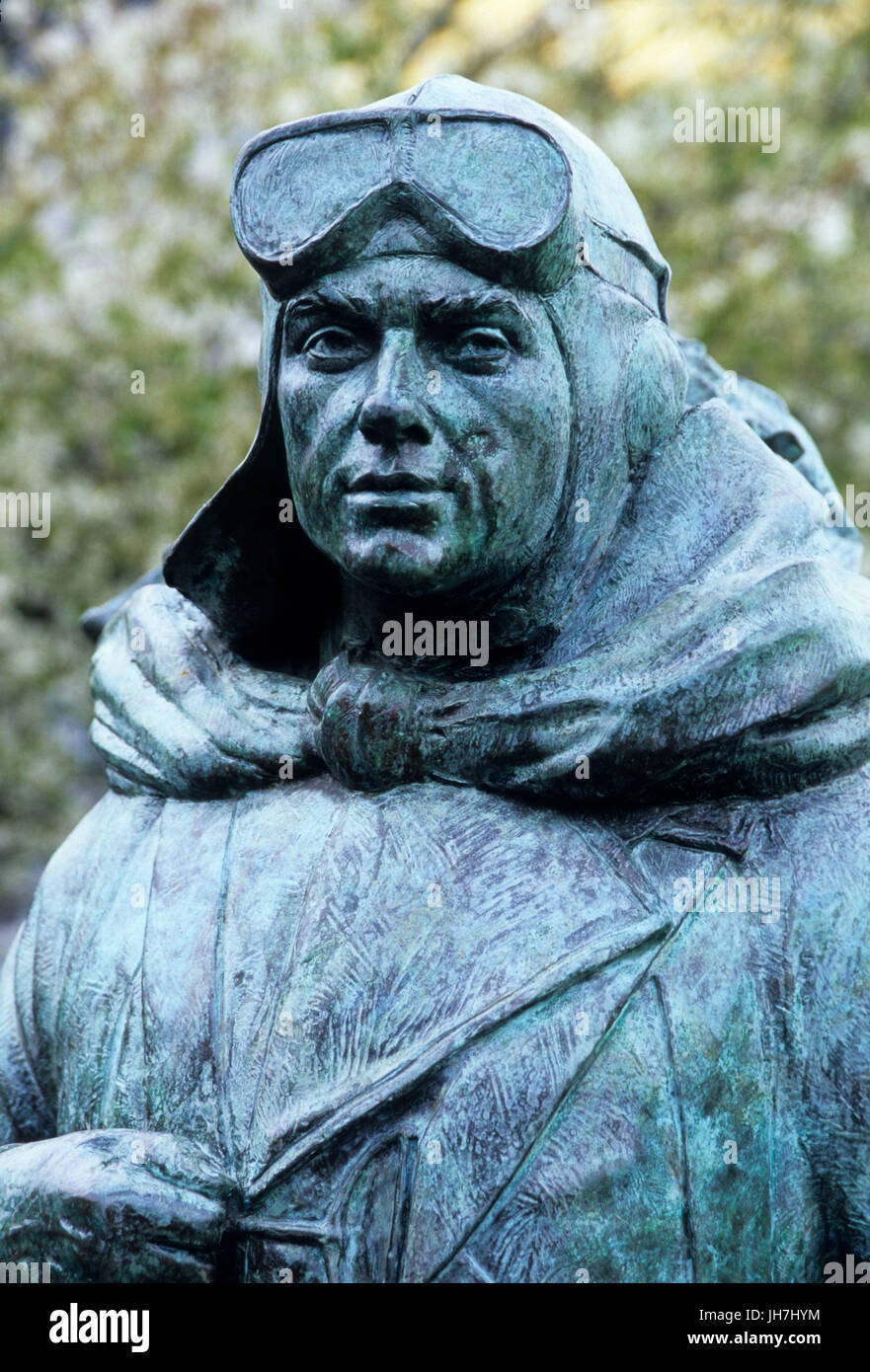 Carlton Foster Bond statue, Pearson Air Museum, Vancouver, Washington National réserve Historique Banque D'Images