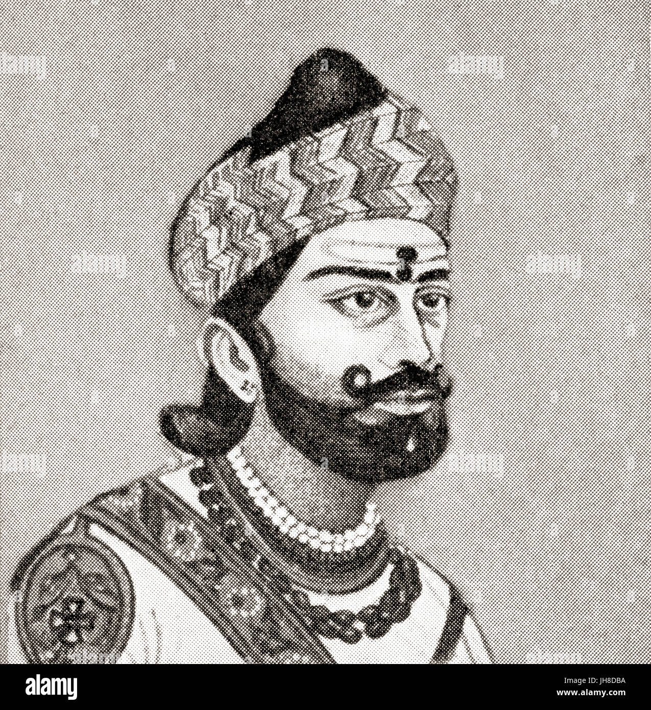 Ram Singh II, 1835 - 1880. Maharaja de Jaipur, en Inde de 1835 à 1880. L'histoire de Hutchinson de l'ONU, publié en 1915. Banque D'Images