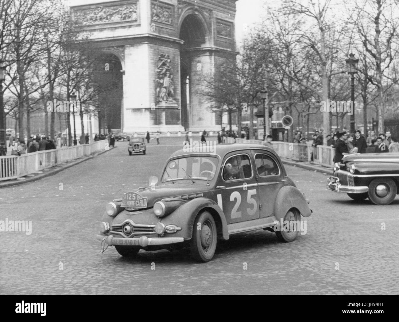 Dyna Panhard à Paris au cours de 1953 Rallye de Monte Carlo Banque D'Images