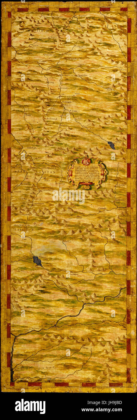 Egnazio Danti - partie orientale du Pakistan et l'Afghanistan - Banque D'Images