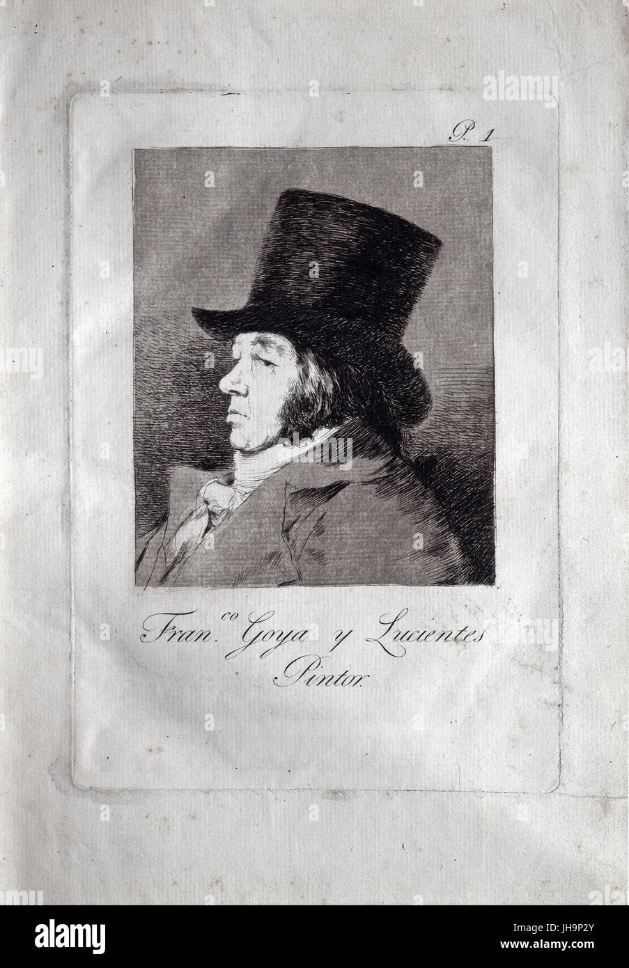Goya y Lucientes, Francisco de - Autoportrait - Banque D'Images