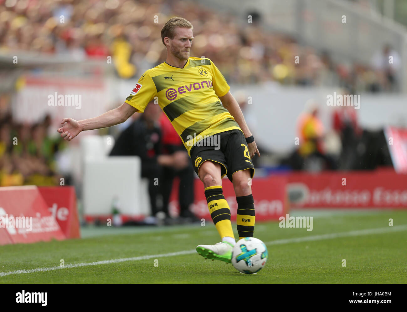 André Schuerrle de Dortmund en action pendant la coupe match amical entre le poste d'Essen et Borussia Dortmund à Essen, Allemagne, 11 juillet 2017. Photo : Ina Fassbender/dpa Banque D'Images