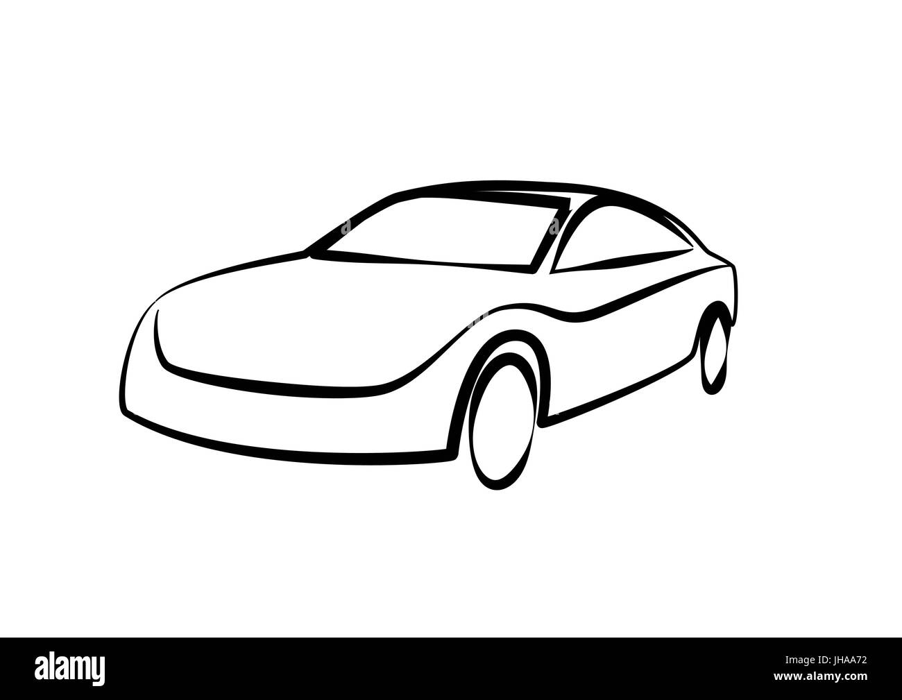 Voiture de sport décrit. voiture moderne illustration vector image voiture. Banque D'Images