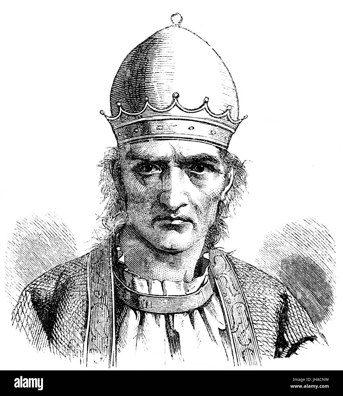 Le pape Grégoire IV, fut le pape d'octobre 827 à sa mort en 844 Banque D'Images