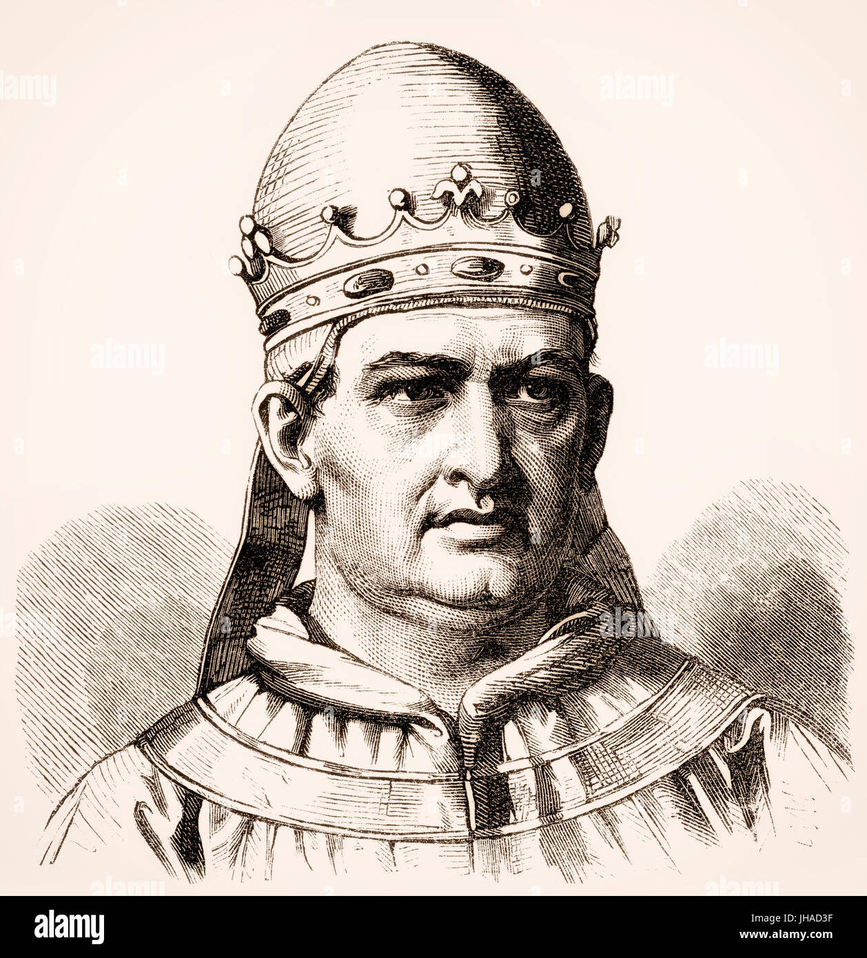 Le pape Jean VIII, fut le Pape du 14 décembre 872 à sa mort en 882 Photo  Stock - Alamy