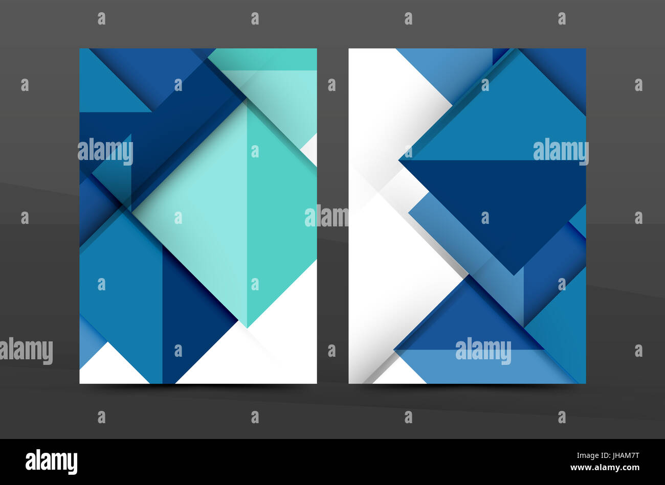 Rapport annuel de carrés et de triangles gabarit de protection. Couleur