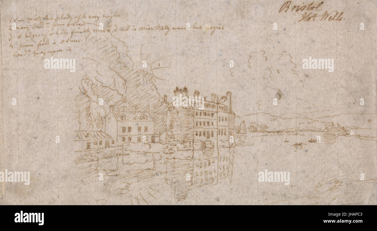 John Robert Cozens - BRISTOL - Puits chaud Banque D'Images