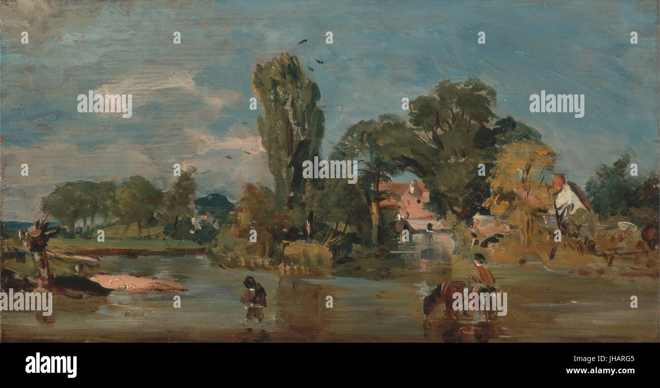 John Constable Flatford - - Banque D'Images