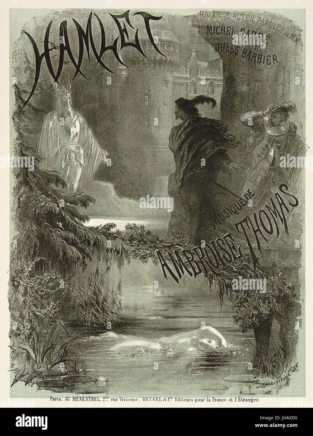 Hameau par Alphonse de Neuville Banque D'Images