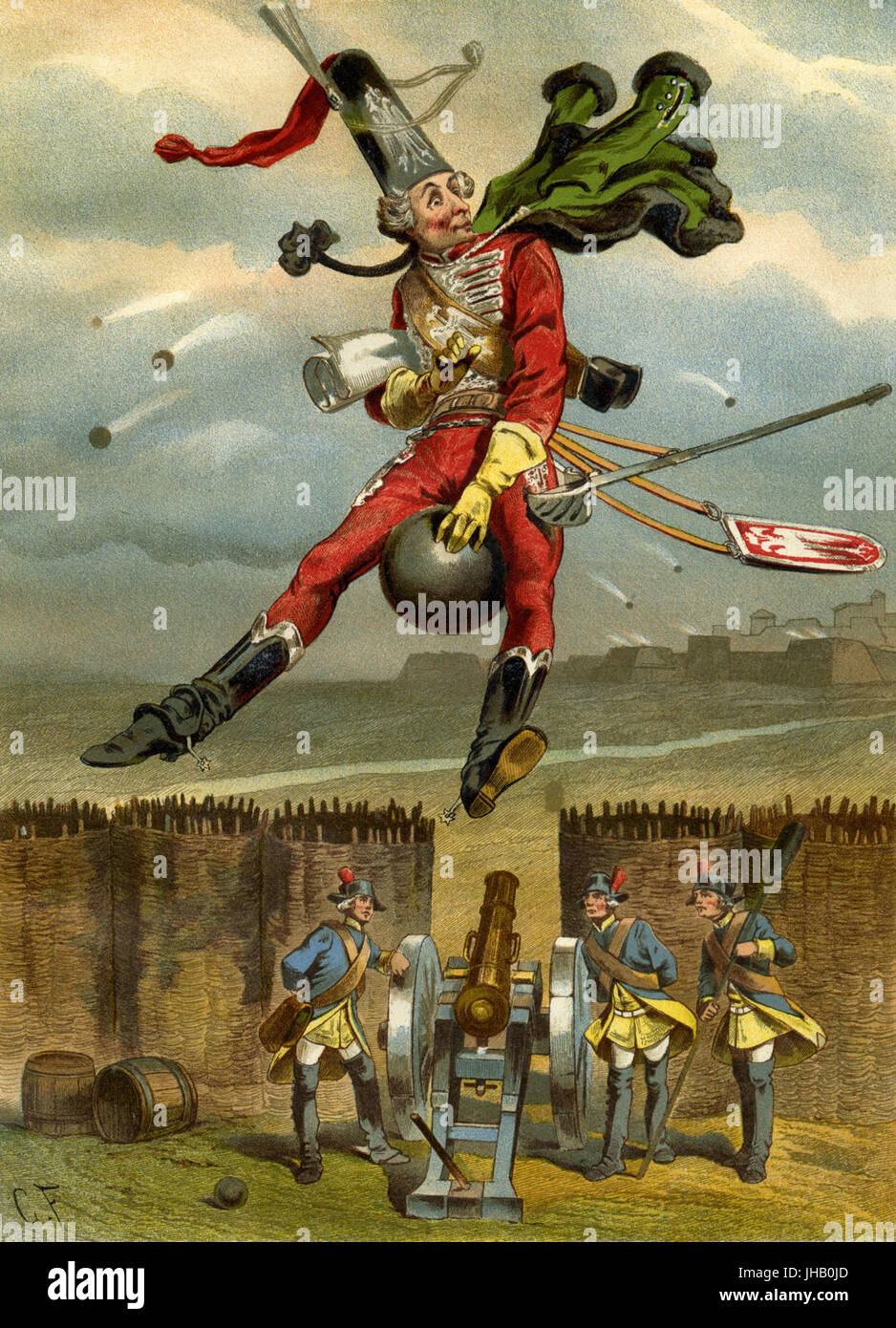 Gottfried Franz - Lauterbourg la suppression d'un cannon-ball Banque D'Images