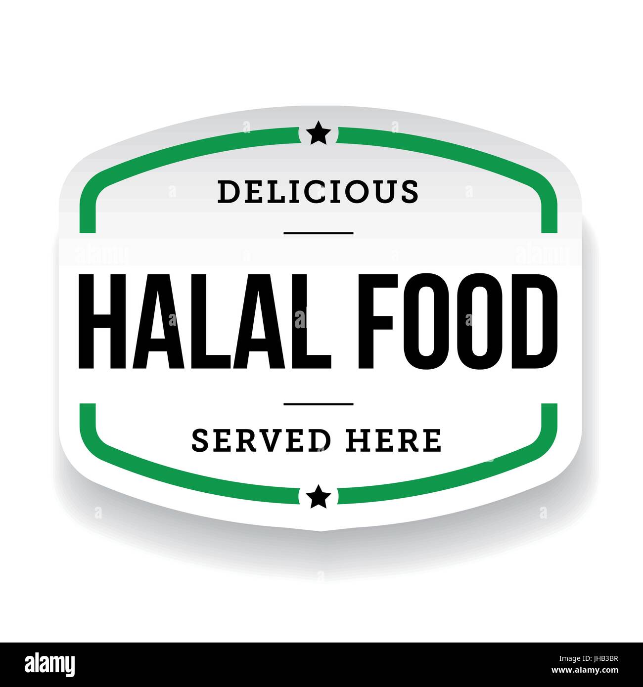 Halal Food vintage label vector Illustration de Vecteur