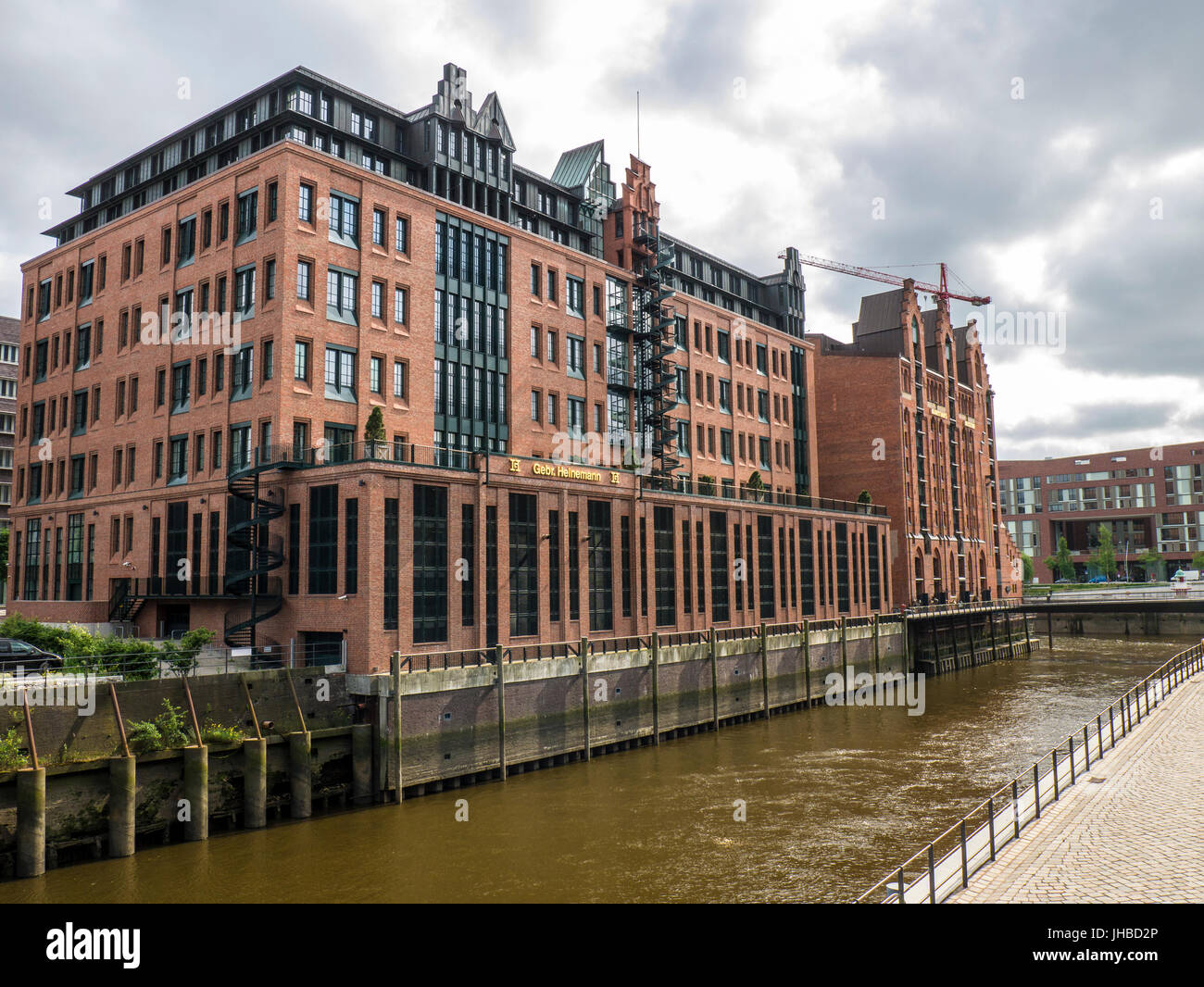 Heinemannspeicher dans le nouveau Hafencity à l'Brooktorhafen, Hambourg, Allemagne. Banque D'Images