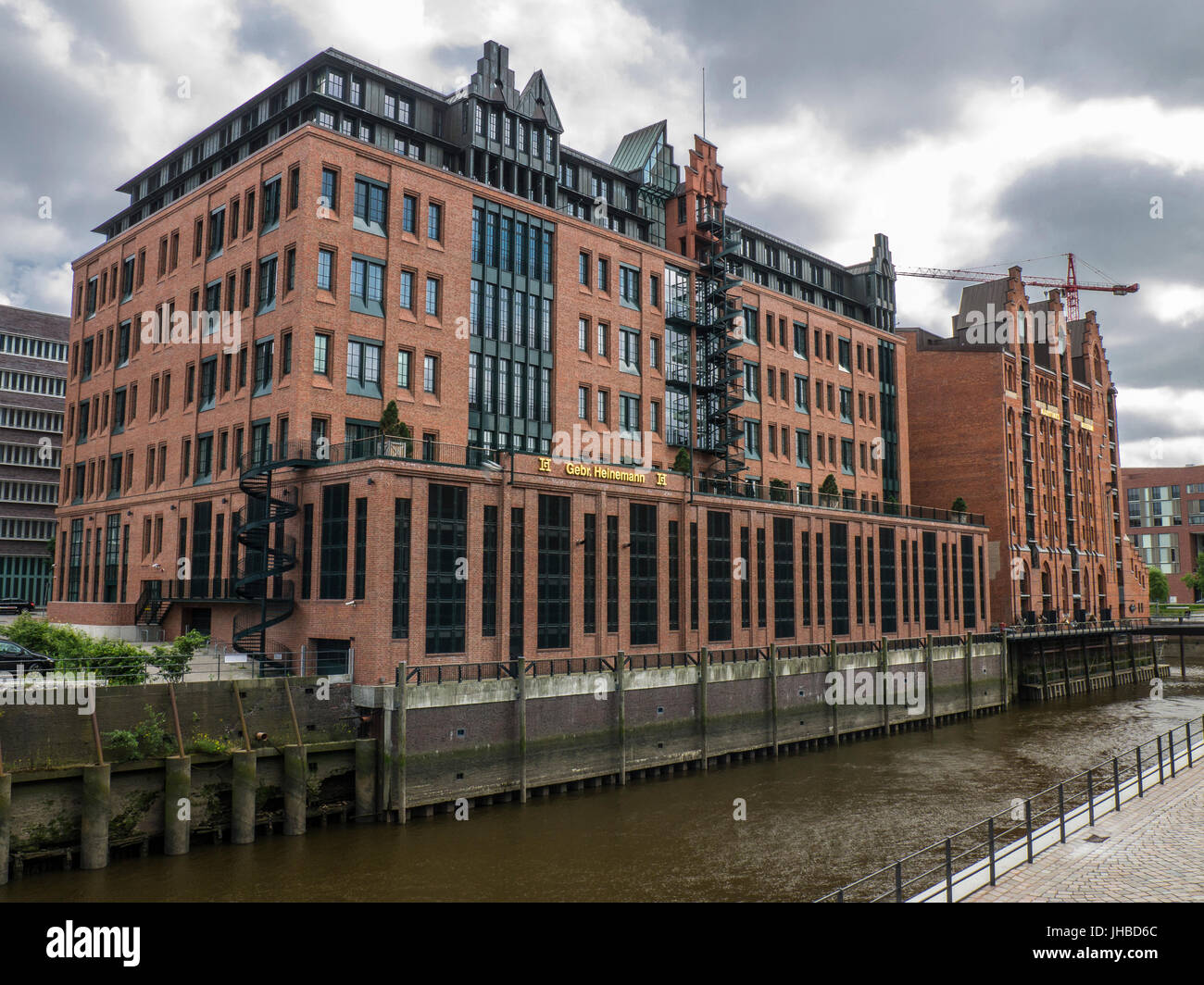 Heinemannspeicher dans le nouveau Hafencity à l'Brooktorhafen, Hambourg, Allemagne. Banque D'Images