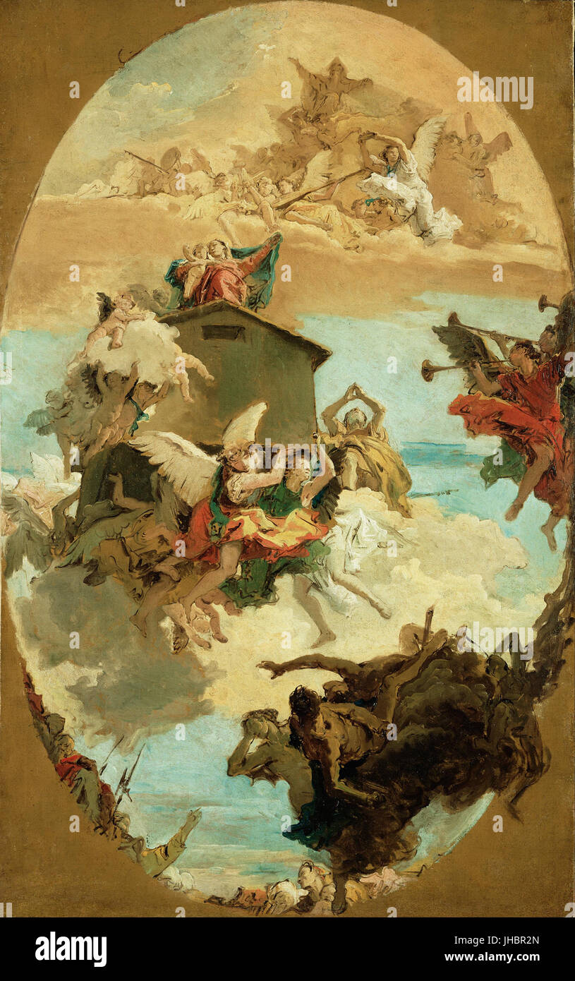 Giovanni Battista Tiepolo (Italien - Le Miracle de la Sainte Maison de Lorette - Banque D'Images