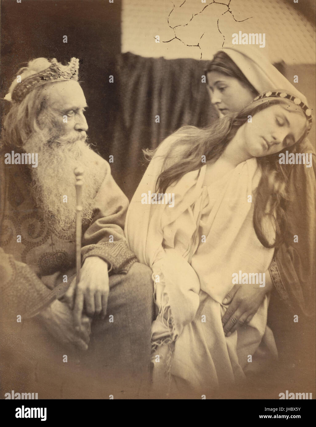 Julia Margaret Cameron (britannique, né en Inde - La reine Esther devant le roi Assuérus - Banque D'Images