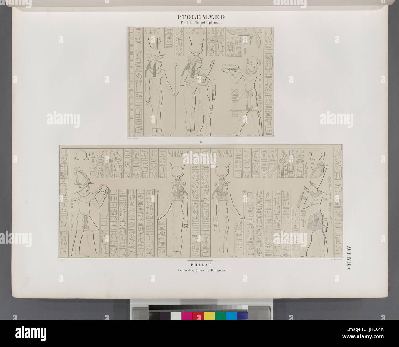 Ptolemaeer. Ptol. II. Philadelphus I. Philae. Cella des grossen Tempels (NYPL b14291191-44026) Banque D'Images