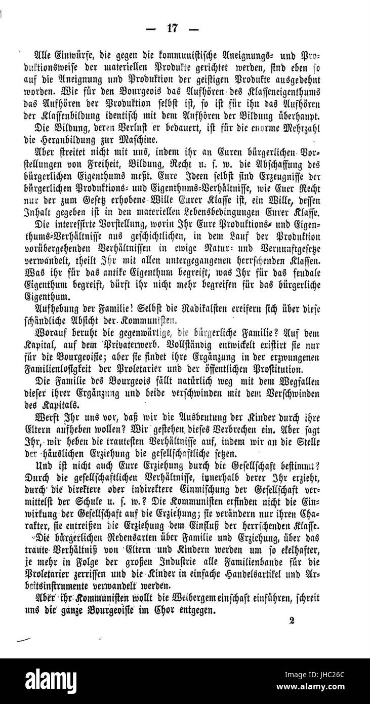 Der kommunistischen Partei manifeste (Marx) 017 Banque D'Images