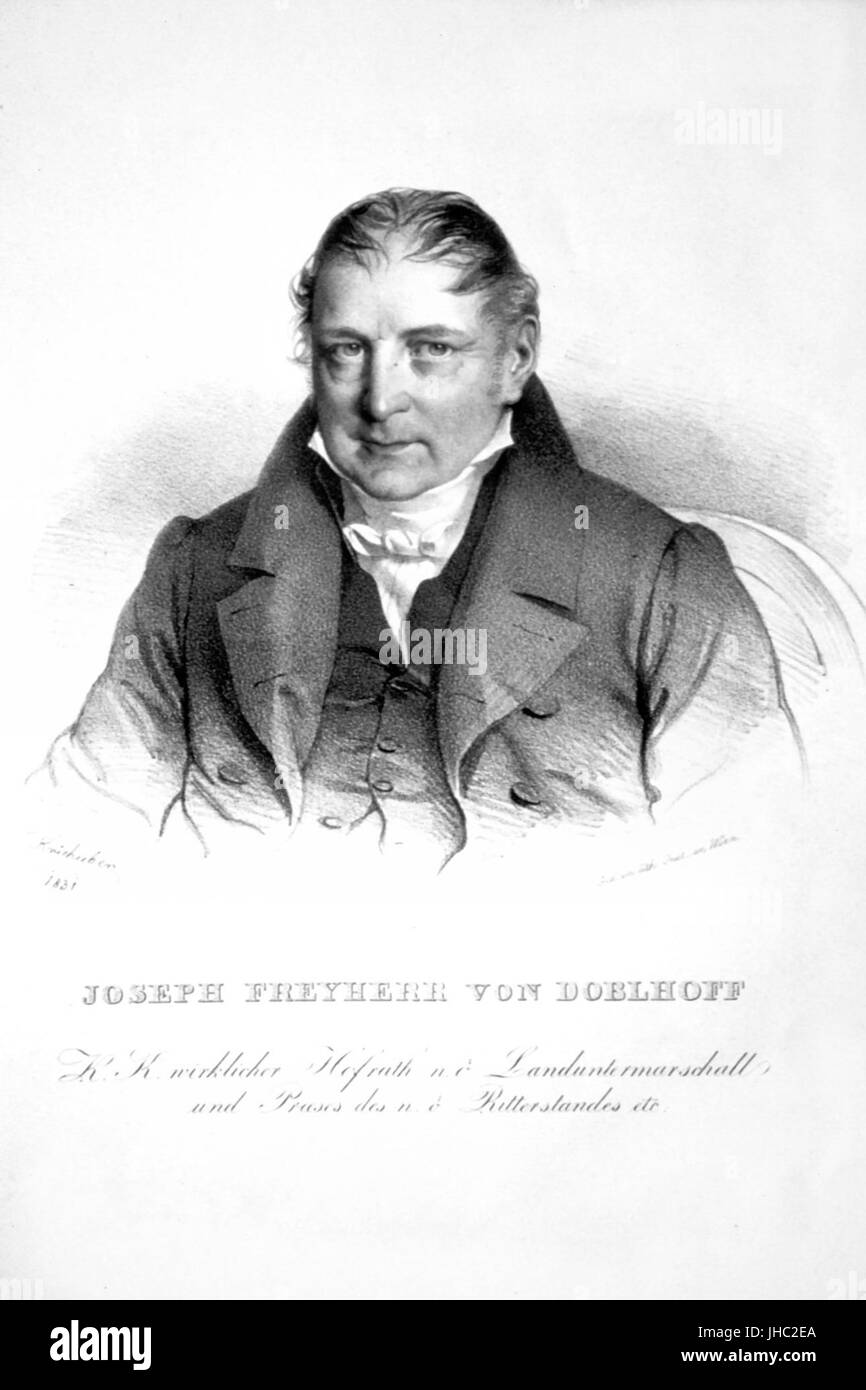 Josef Doblhoff-Dier Litho Banque D'Images