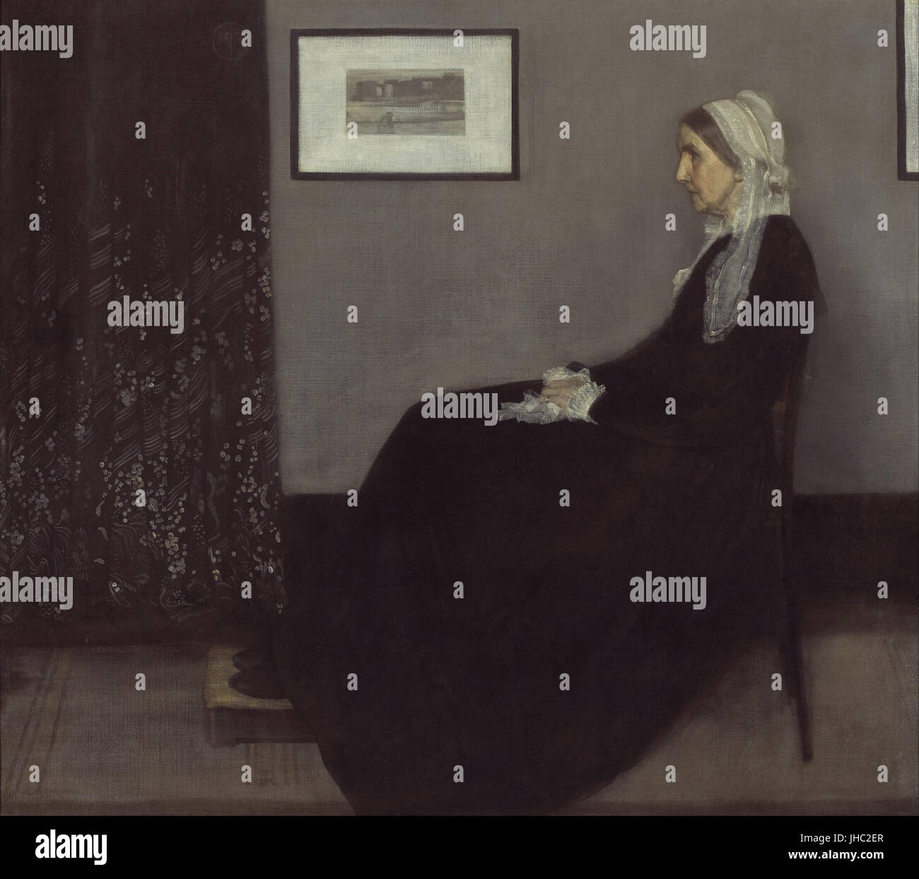 James Abbott McNeill Whistler - Portrait de Mère de l'artiste - Banque D'Images