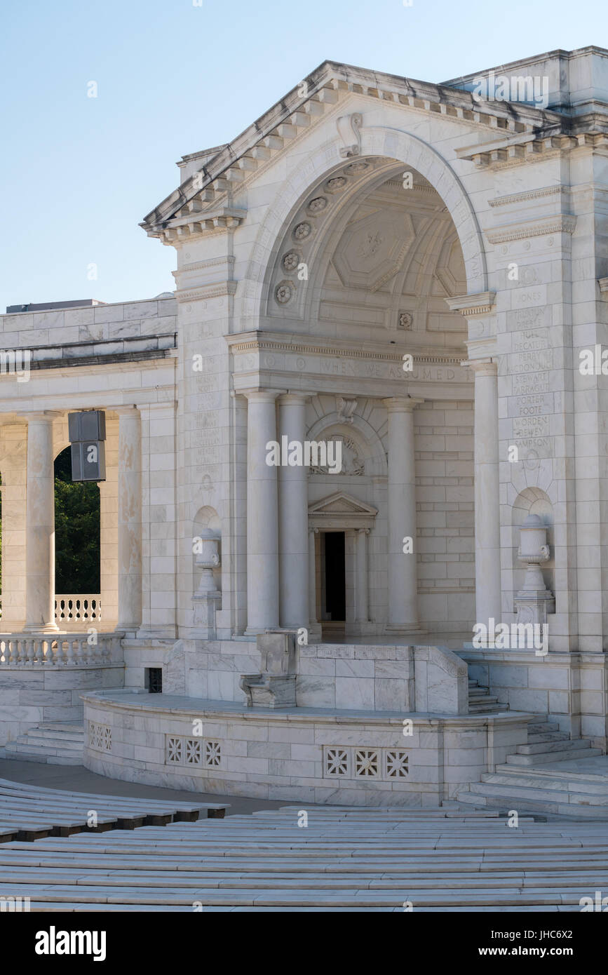 Amphithéâtre du Souvenir au cimetière d'Arlington Banque D'Images