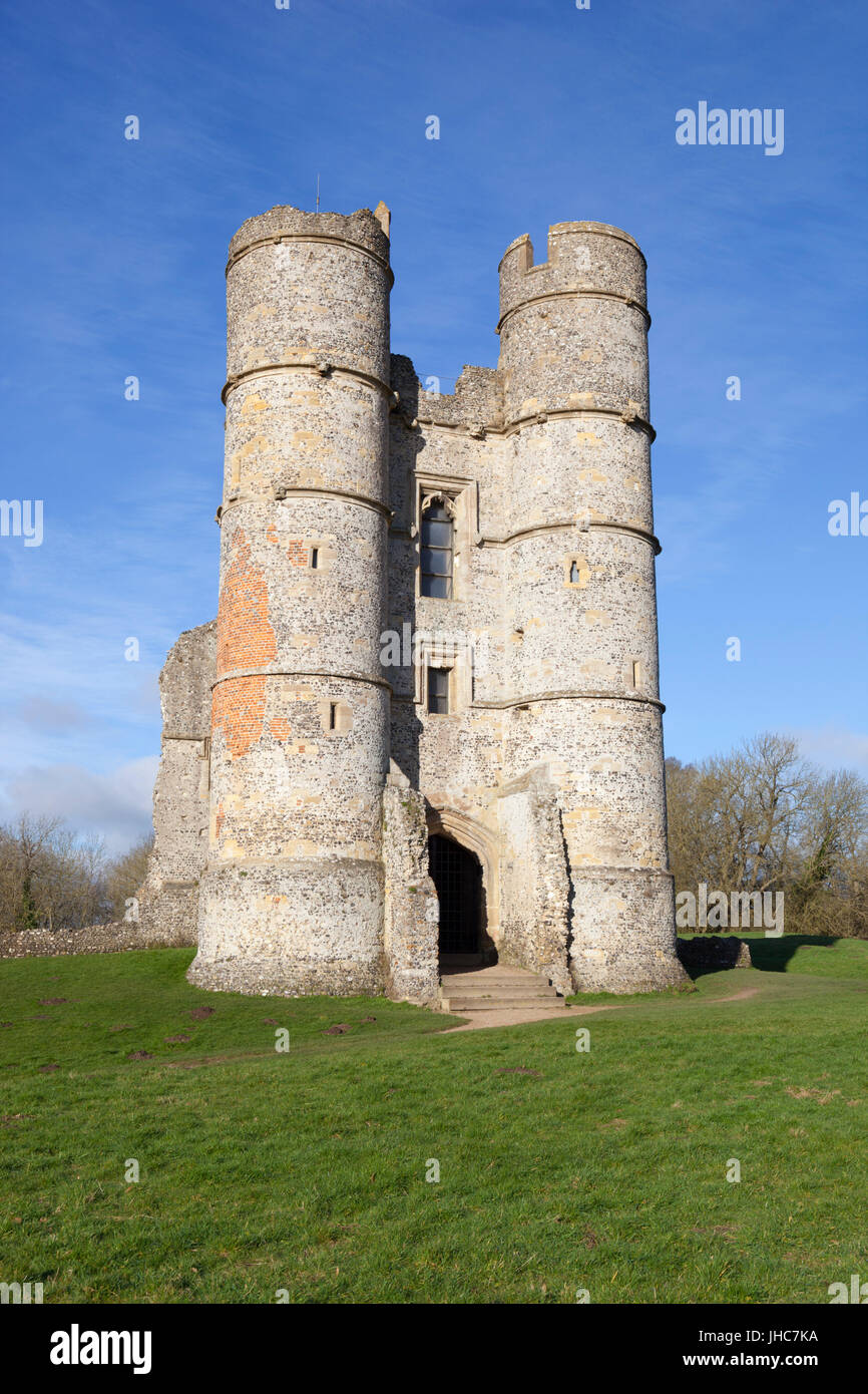 Ruines du château de Donnington, Newbury, Berkshire, Angleterre, Royaume-Uni, Europe Banque D'Images