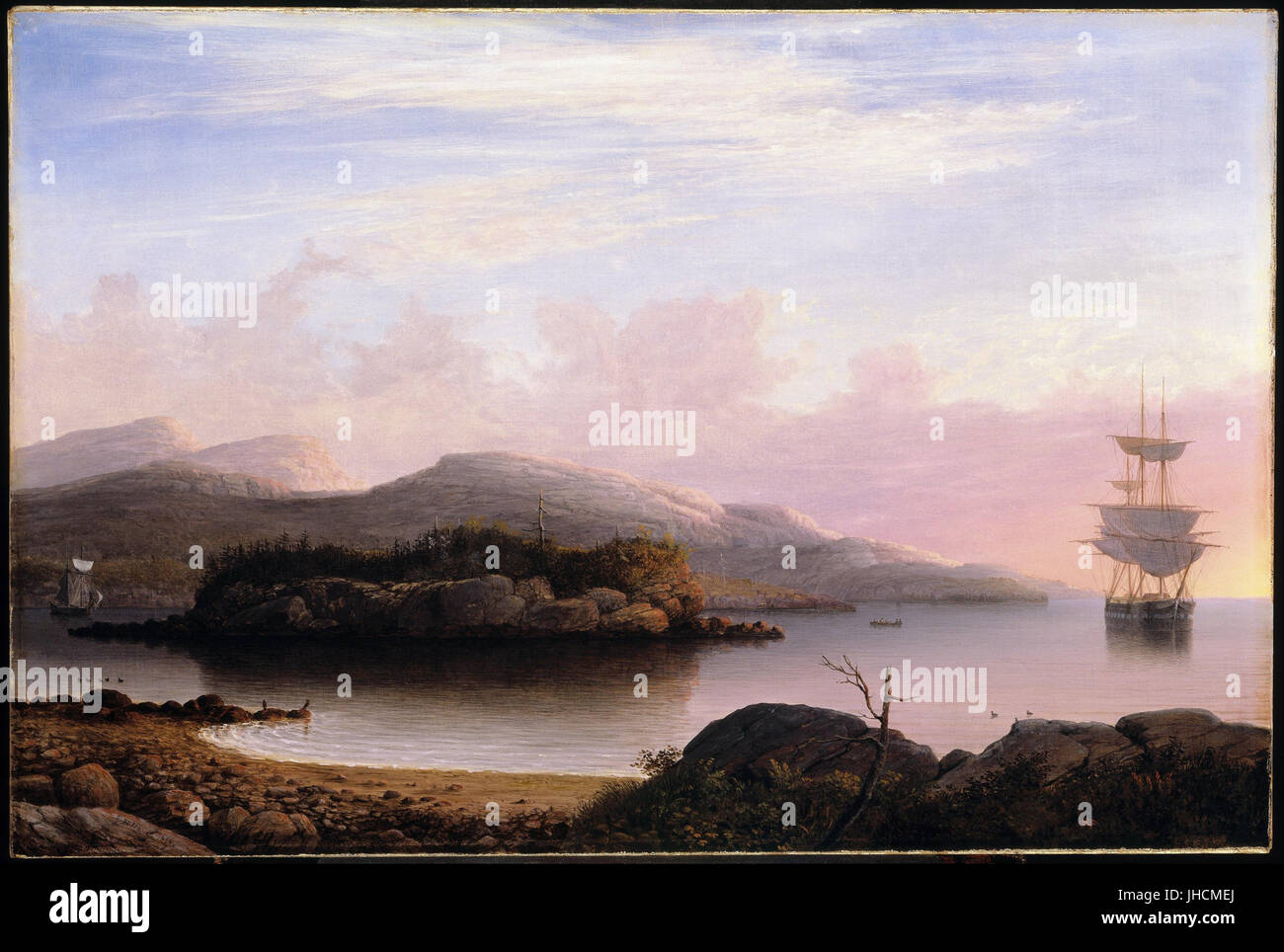 Fitz Henry Lane - Off Mount Desert Island - Banque D'Images