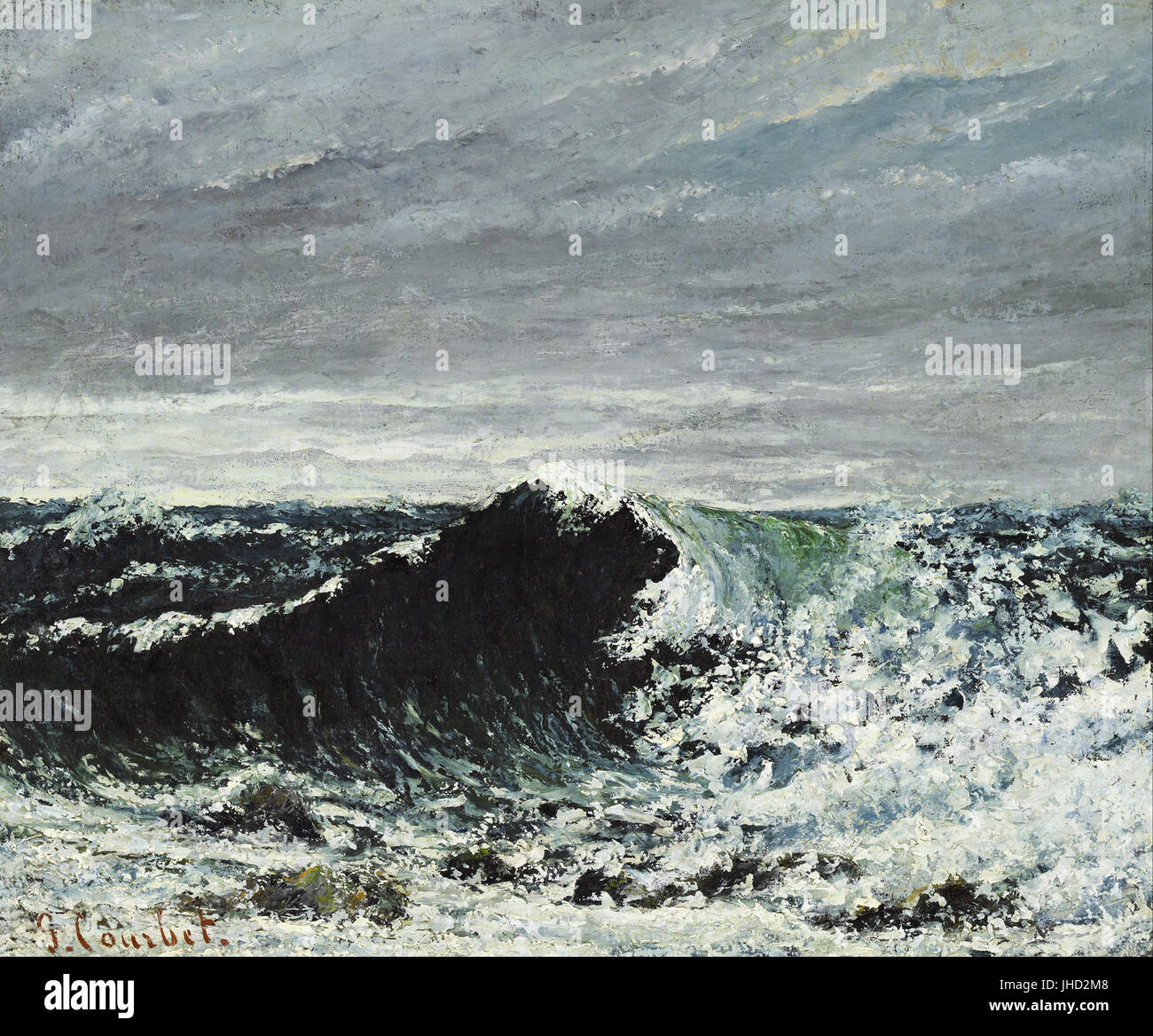 Gustave Courbet - la vague - Banque D'Images