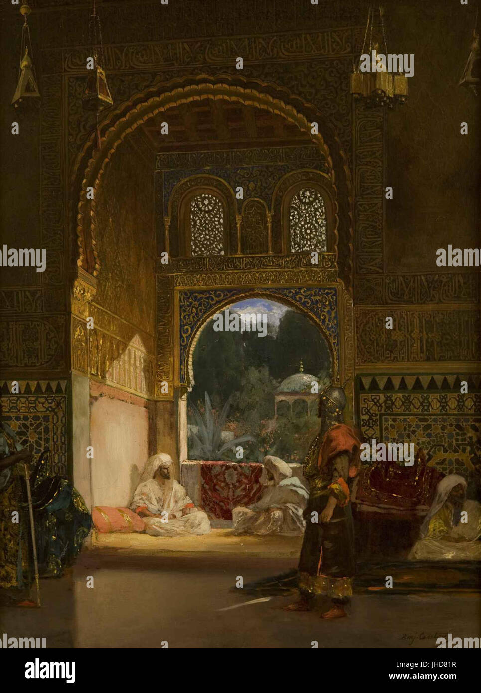 Jean-Joseph Benjamin-Constant - Dans le palais du Sultan Banque D'Images