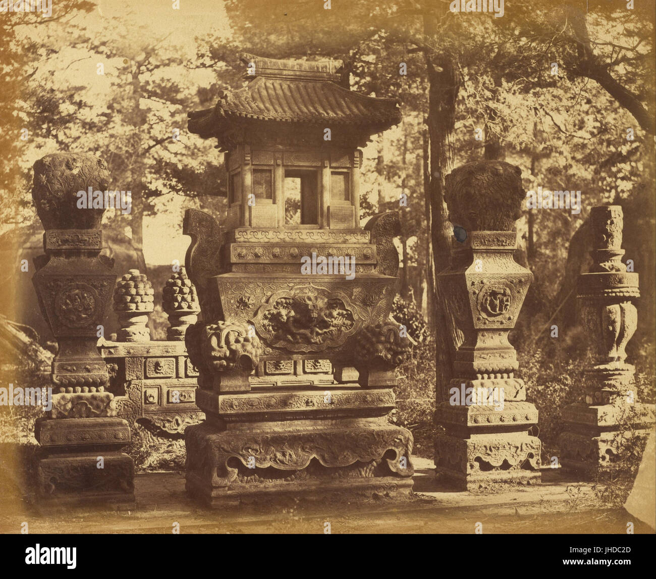 Felice Beato (britannique, né en Italie - l'intérieur de la tombe à l'entrepôt près de Pékin, octobre 1860 - Banque D'Images