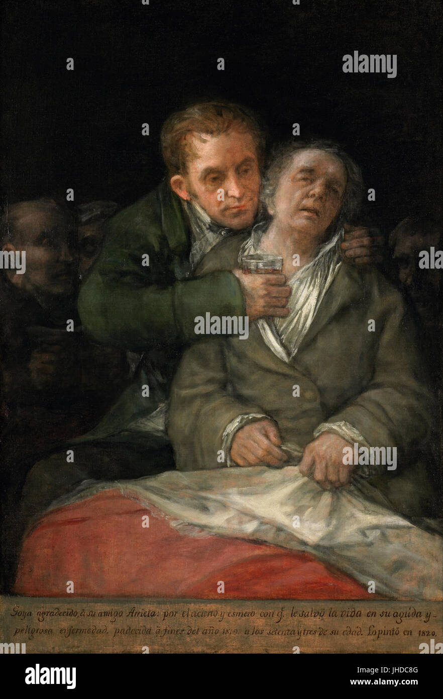 Francisco de Goya - Autoportrait avec le Dr Arrieta - Banque D'Images