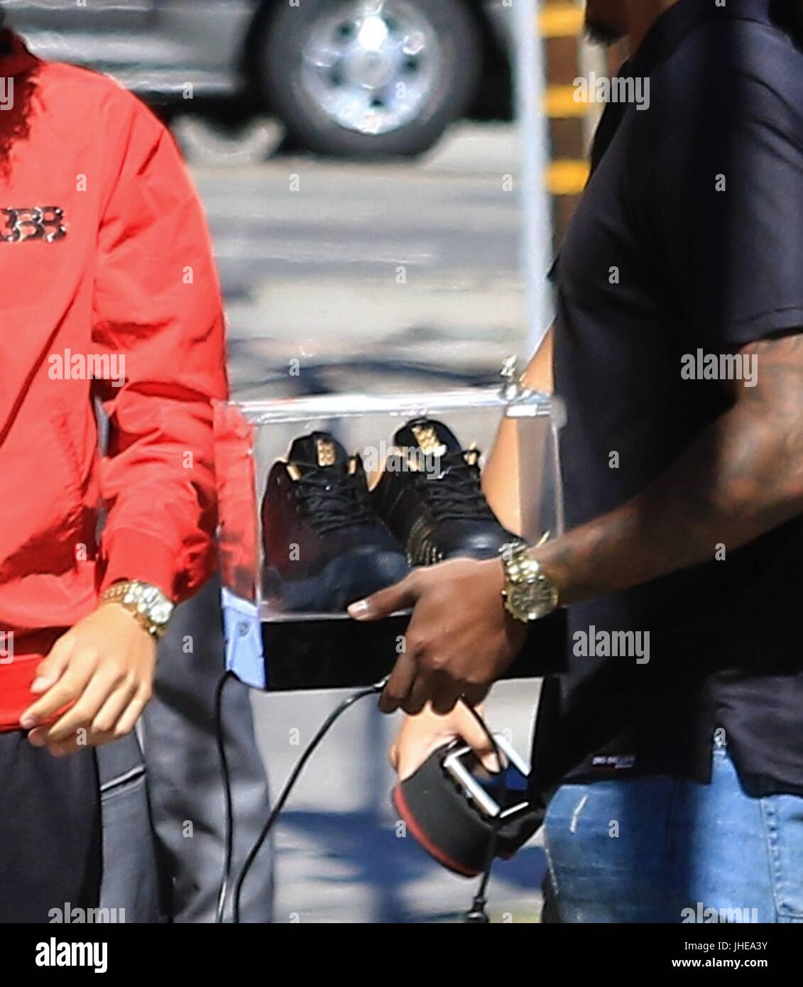 Balle Lonzo arrive au Jimmy Kimmel Live ! Studios où : Los Angeles, California, United States Quand : 12 juin 2017 Source : WENN.com Banque D'Images