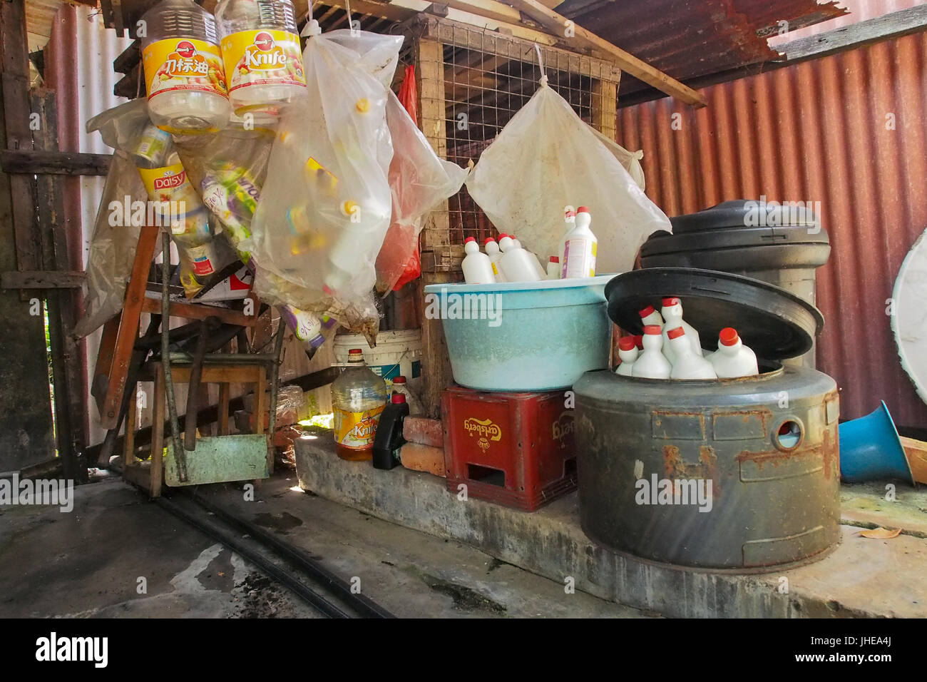 Vieux kampung chinois shop en Malaisie Banque D'Images