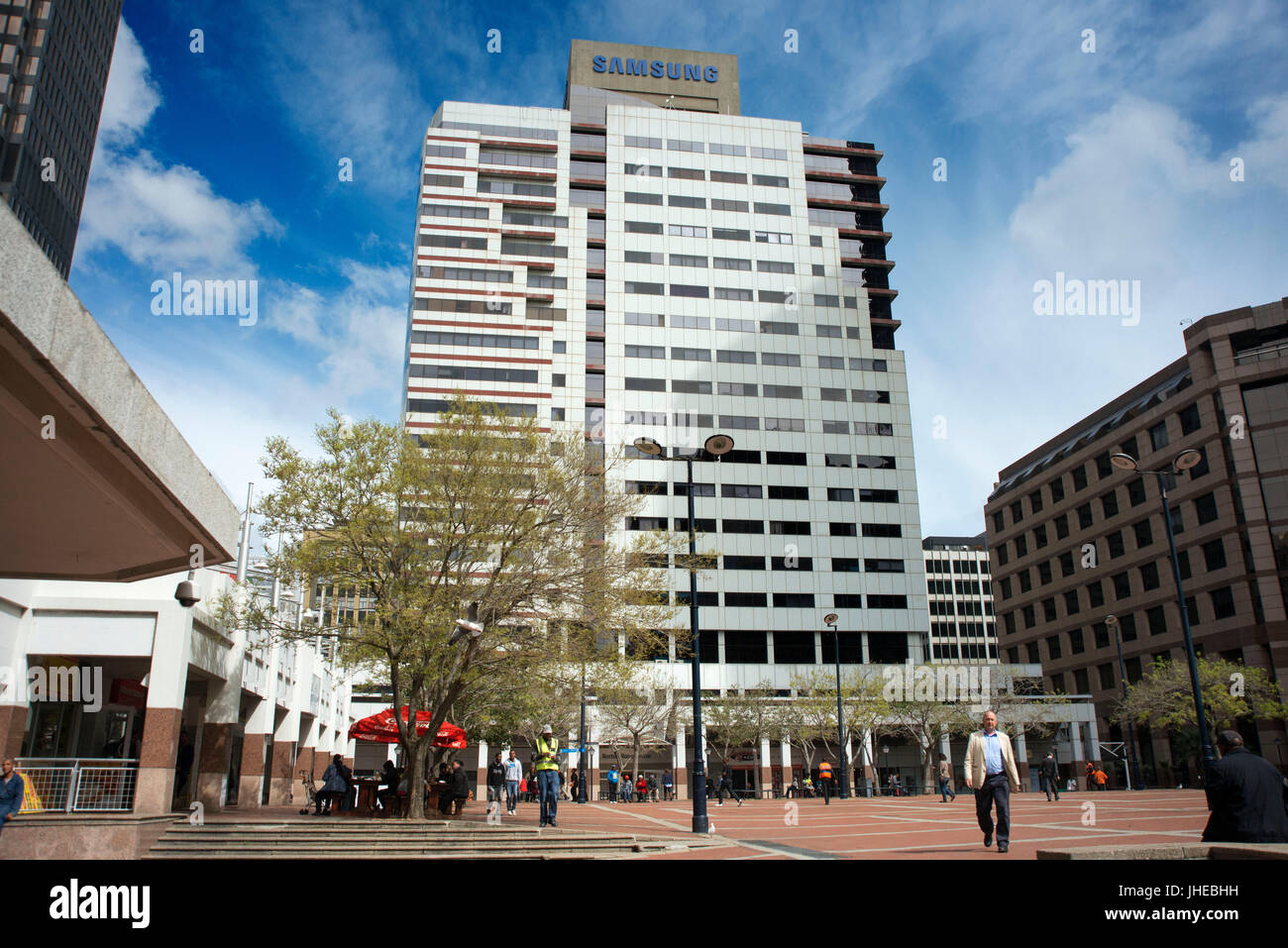 Les bureaux de Samsung et STBB dans le centre commercial de Cape Town, Western Cape, Afrique du Sud Banque D'Images