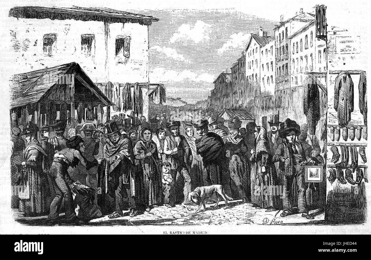 El Rastro de Madrid, en el Museo Universal Banque D'Images