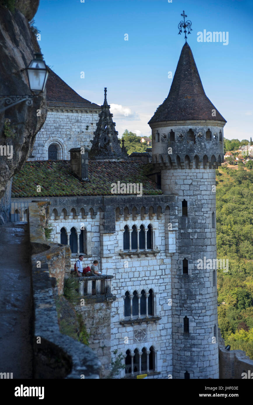 Sanctuaire de Rocamadour, Lot, Midi-Pyrénées, France. Parc Naturel des Causses du Quercy Banque D'Images