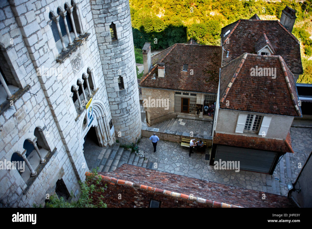 Sanctuaire de Rocamadour, Lot, Midi-Pyrénées, France. Parc Naturel des Causses du Quercy Banque D'Images