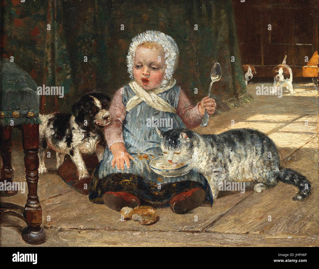 Heinrich Schaumann Hund und Katz Banque D'Images