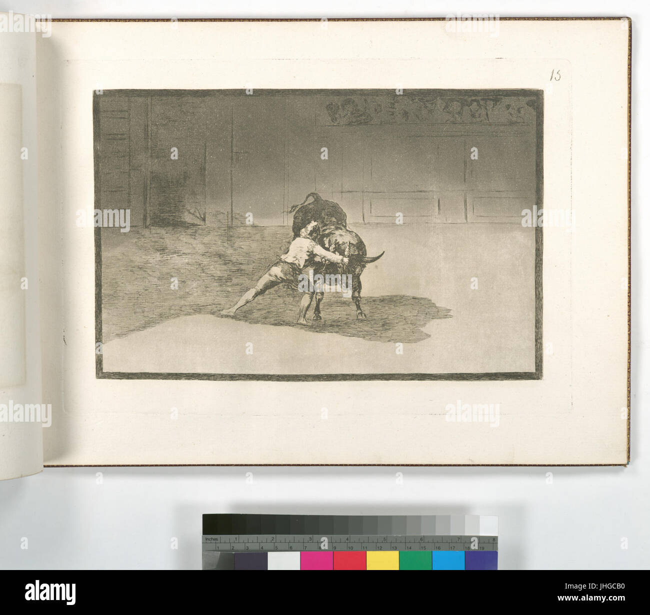 El famoso Martincho poniendo banderilles al quiebro (NYPL)14923841-1109421 b Banque D'Images