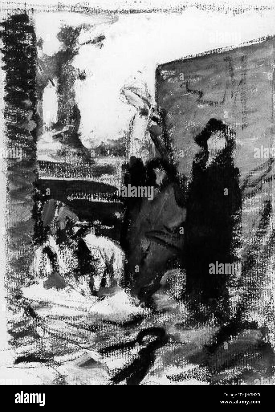 Jaroslav Cermak 1. 8. 1830-23. 4. 1878 Zajatym Cernohorkam Skica - k Banque D'Images