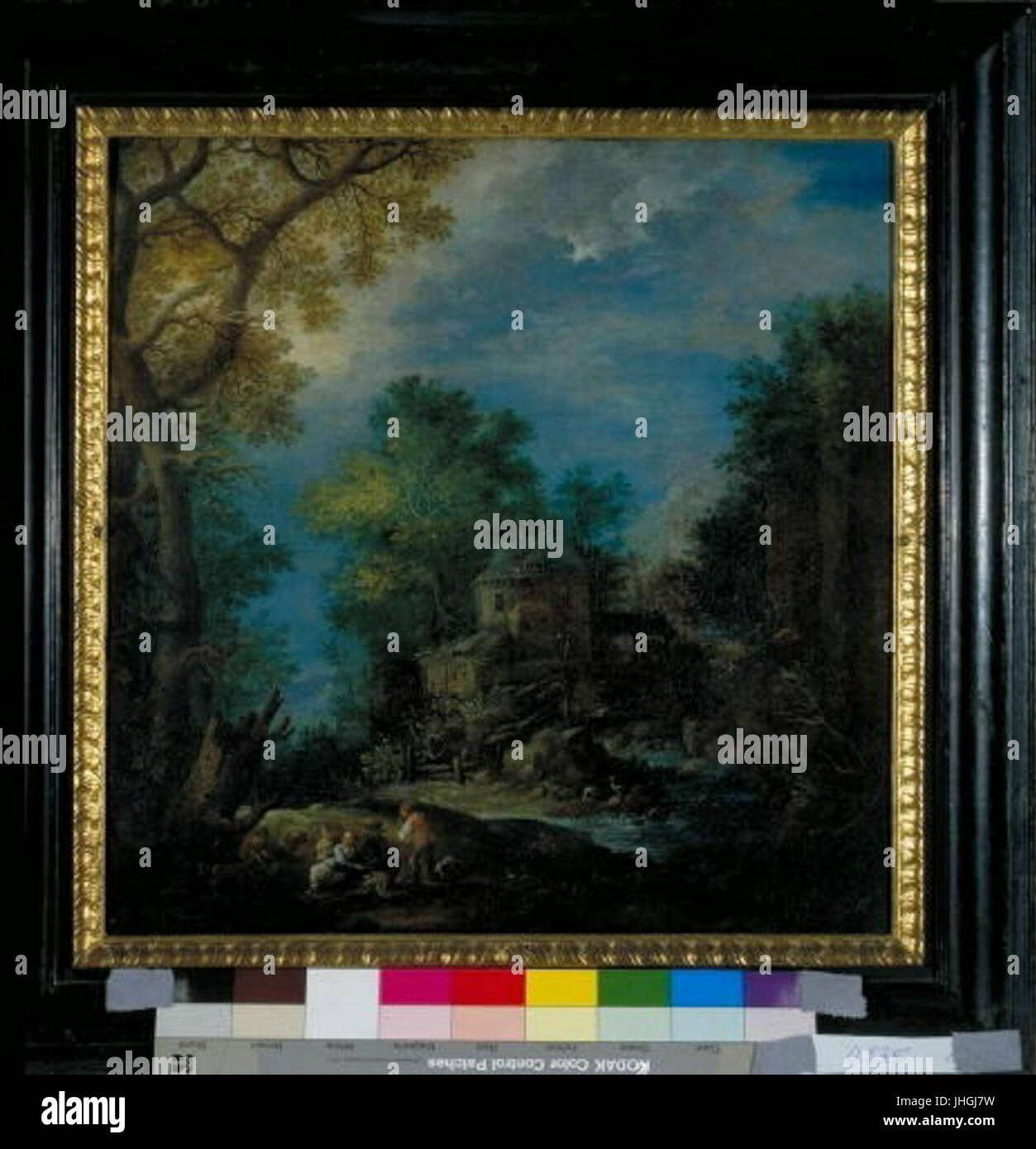 Jan Jakub Hartmann 1658-1736 - Skalnata krajina lesni Banque D'Images