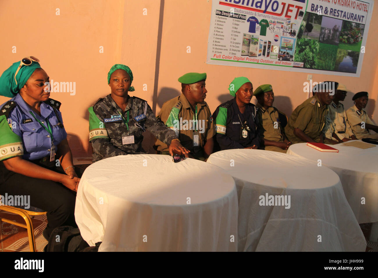 2016 02 29 Réunion de la police communautaire de Kismayo-1 (25078796070) Banque D'Images