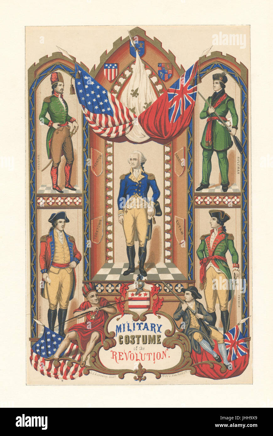 Costume militaire de la révolution (NYPL b12610613-423655) Banque D'Images