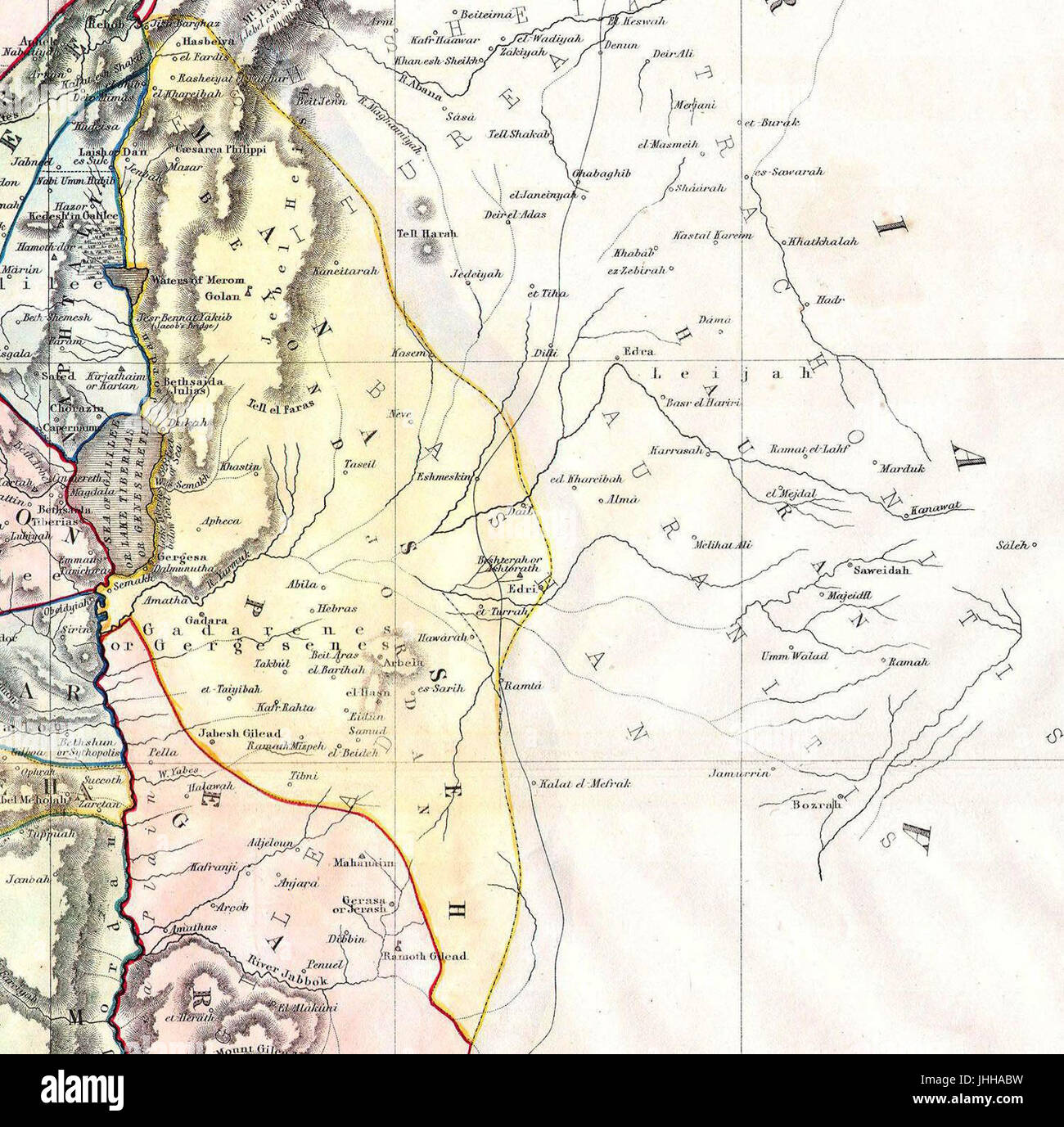 Manassé 2. 1852 Philip Site de Palestine - Israël - Terre Sainte - Geographicus - Palestine-philip-1852 Banque D'Images