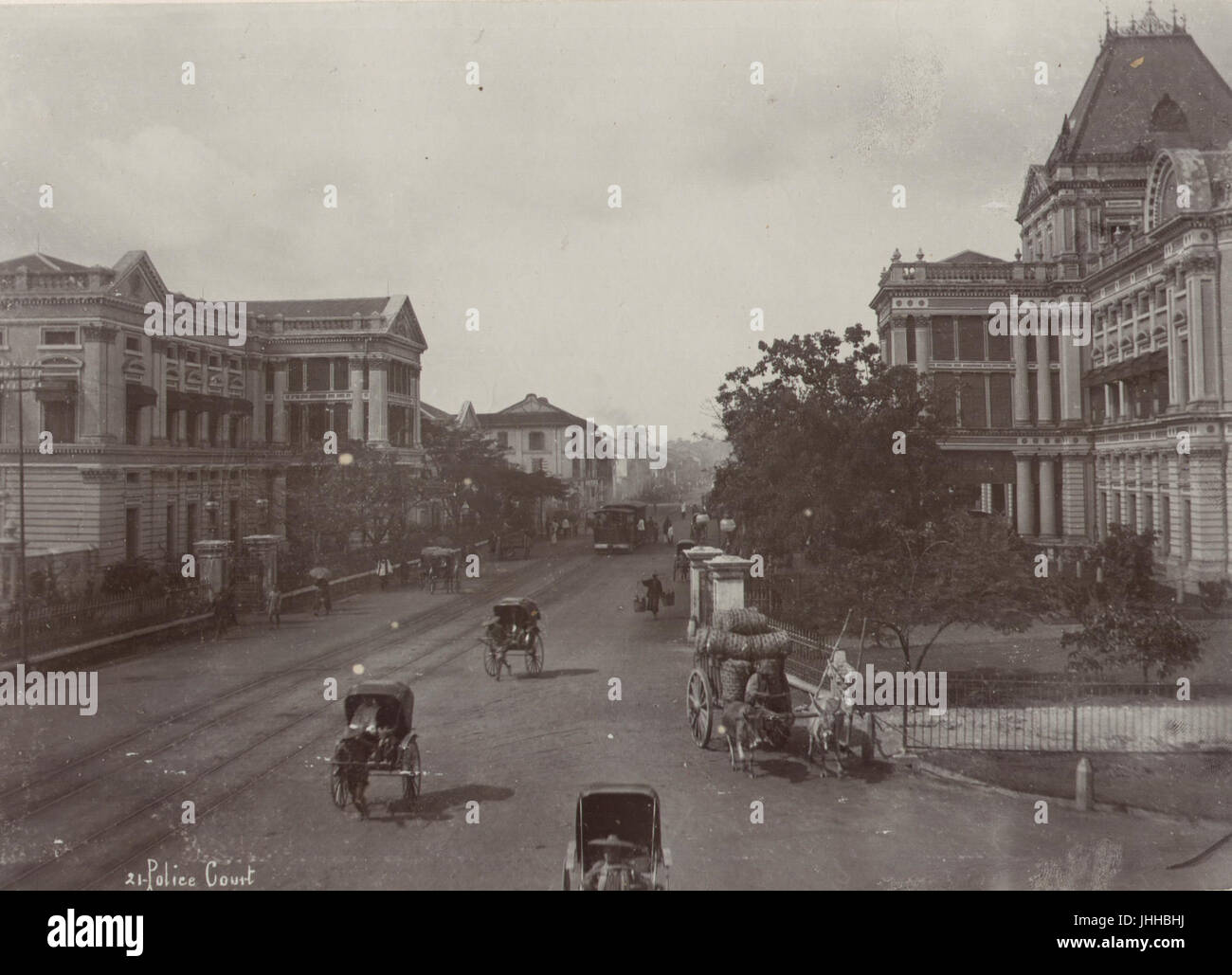 - KITLV 50214 - Lambert & Co., G.R. - Tribunal de police - Singapour à Singapour - vers 1900 Banque D'Images