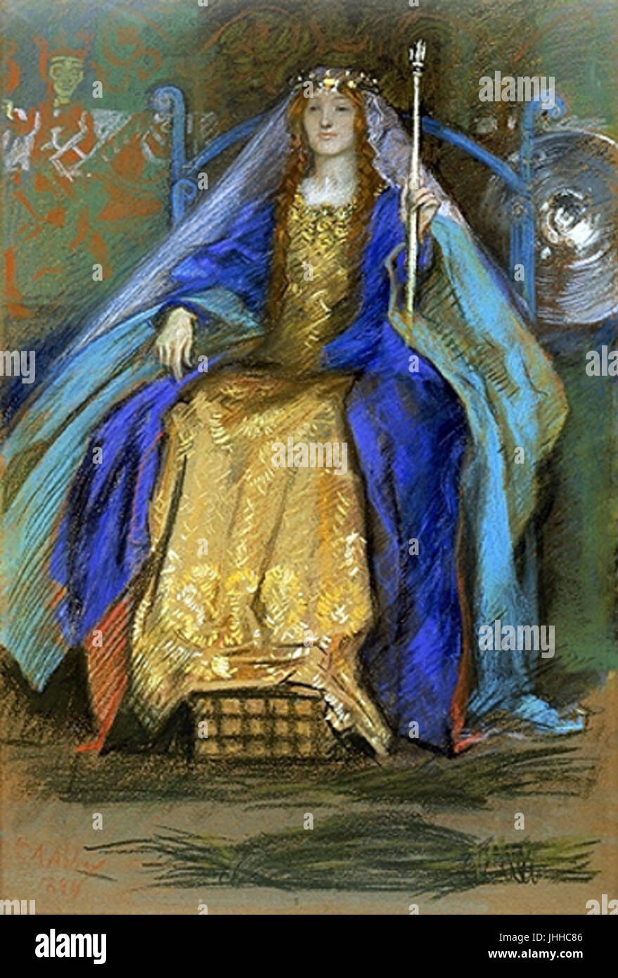 Edwin Austin Abbey - Une reine celtique Banque D'Images