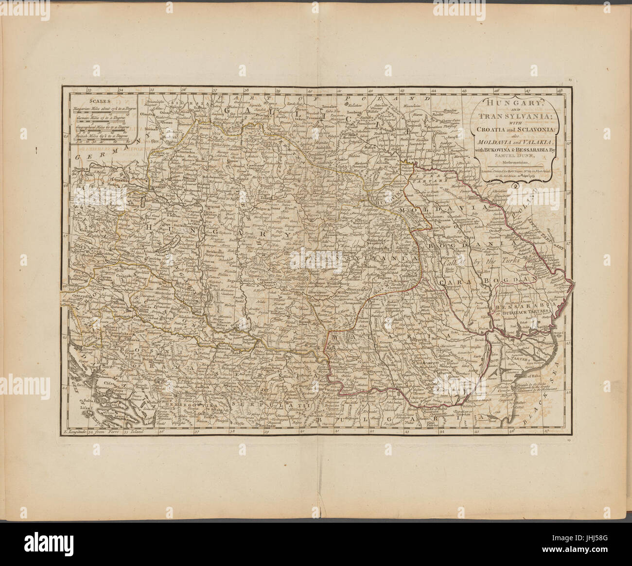 La Hongrie et la Transylvanie ; avec la Croatie et Sclavonia .. (NYPL)13919861-5207408 b Banque D'Images