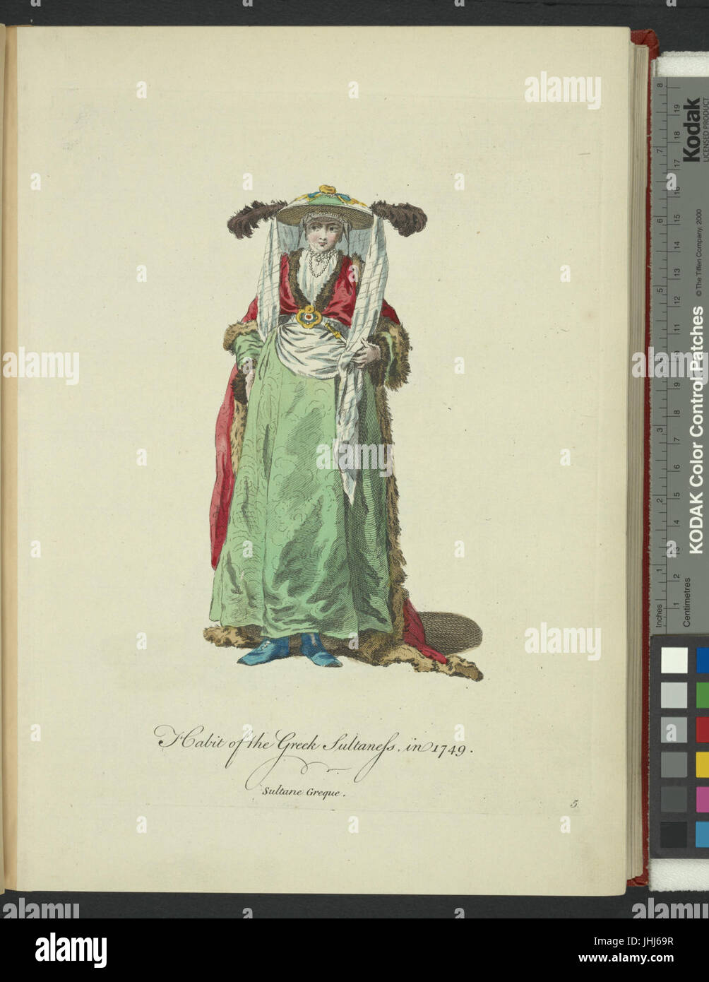 Habitude de la sultaness grec en 1749. Sultane Greque (NYPL)14140320-1638013 b Banque D'Images