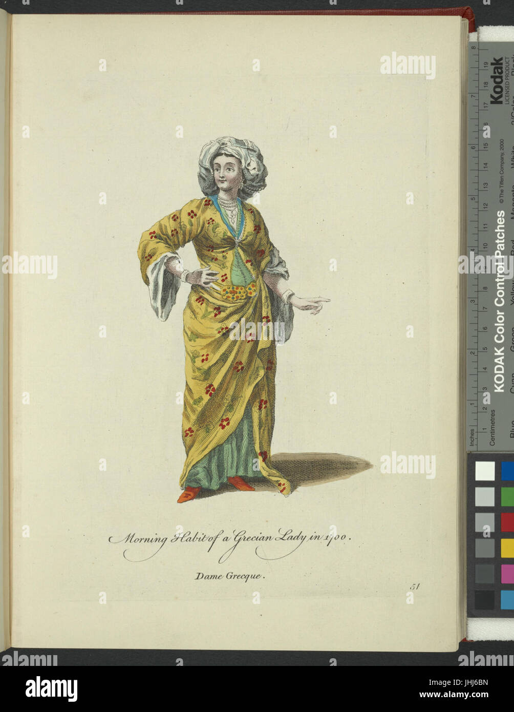 Matin d'une habitude dame grecque en 1700. Dame grecque (NYPL)14140320-1638059 b Banque D'Images